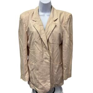🤍 Liz Claiborne Collection 4 Women Blazer Jacket Textured Cream 90s Vintagechic
